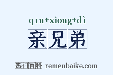 亲兄弟是什么意思的图片